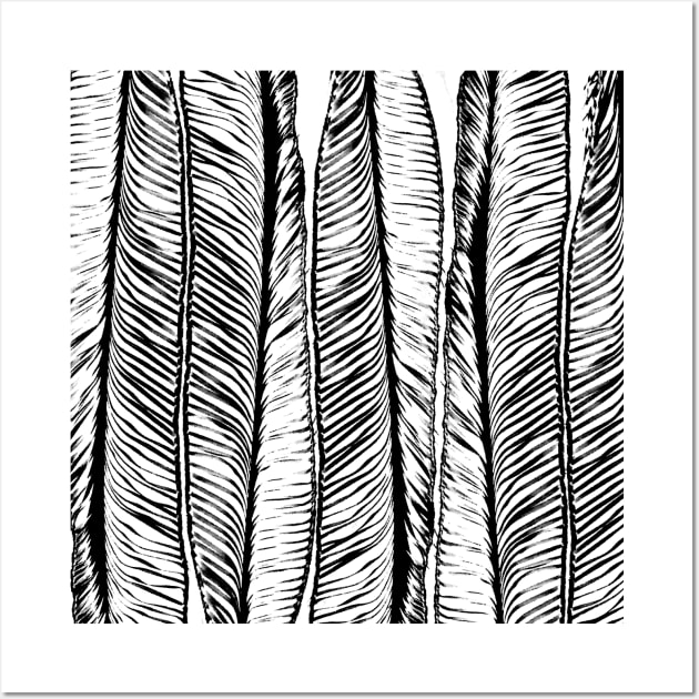 Large abstract feather pattern Wall Art by sandraahlen